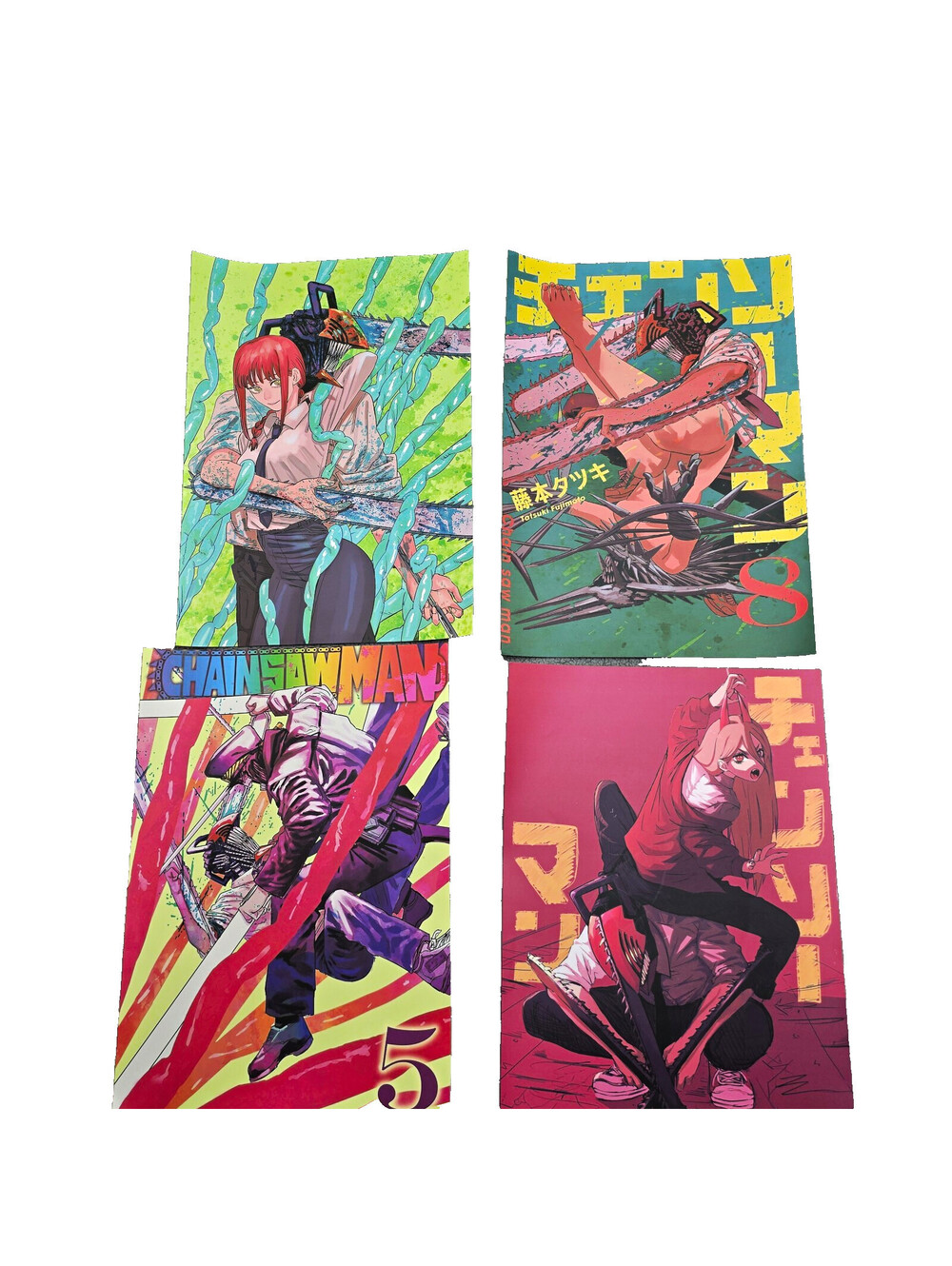 Chainsaw Man Large Illustration Card Poster Set 12 pc 13.75 X 9.75 Manga Art